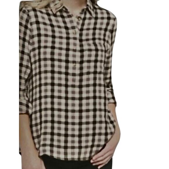 Pistola medium 1/2 button front plaid shirt button back TLS1 2805 - Picture 1 of 11